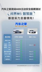 直面汽車之家AEB主動(dòng)安全測試，問界M5智駕版完勝理想L7 Max