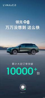 值得肯定 領(lǐng)克08累計大定訂單破10000+臺